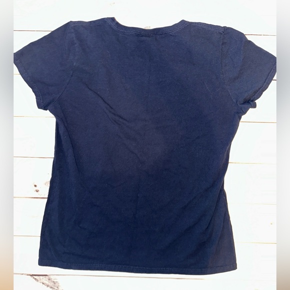 Women’s Size L Graphic Tee Short Sleeve Navy Grandma Summer Lightweight Quirky - Picture 3 of 6